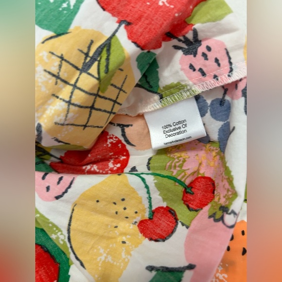 Hanna Andersson girls Sz 12 (150cm) Spaghetti Strap Fruit Sundress Casual - Picture 5 of 7